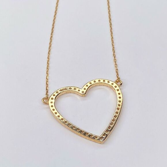 Saks Fifth Avenue Sterling Silver Open Heart Pendant Necklace - Picture 6 of 13